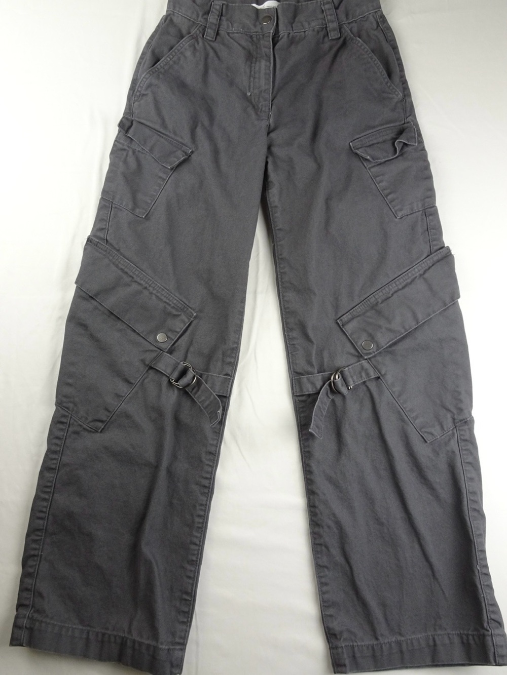 OAK + FORT Black Wide Leg Cargo Pants Utility Gorpcore Streetwear Y2K Skater 00